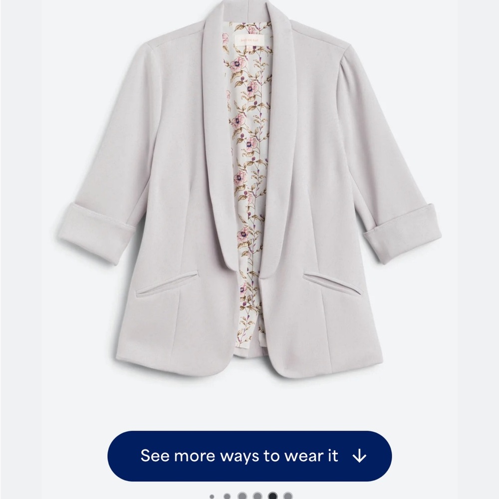 The Skies Are Blue Hannah Modal Scuba Blazer NWT